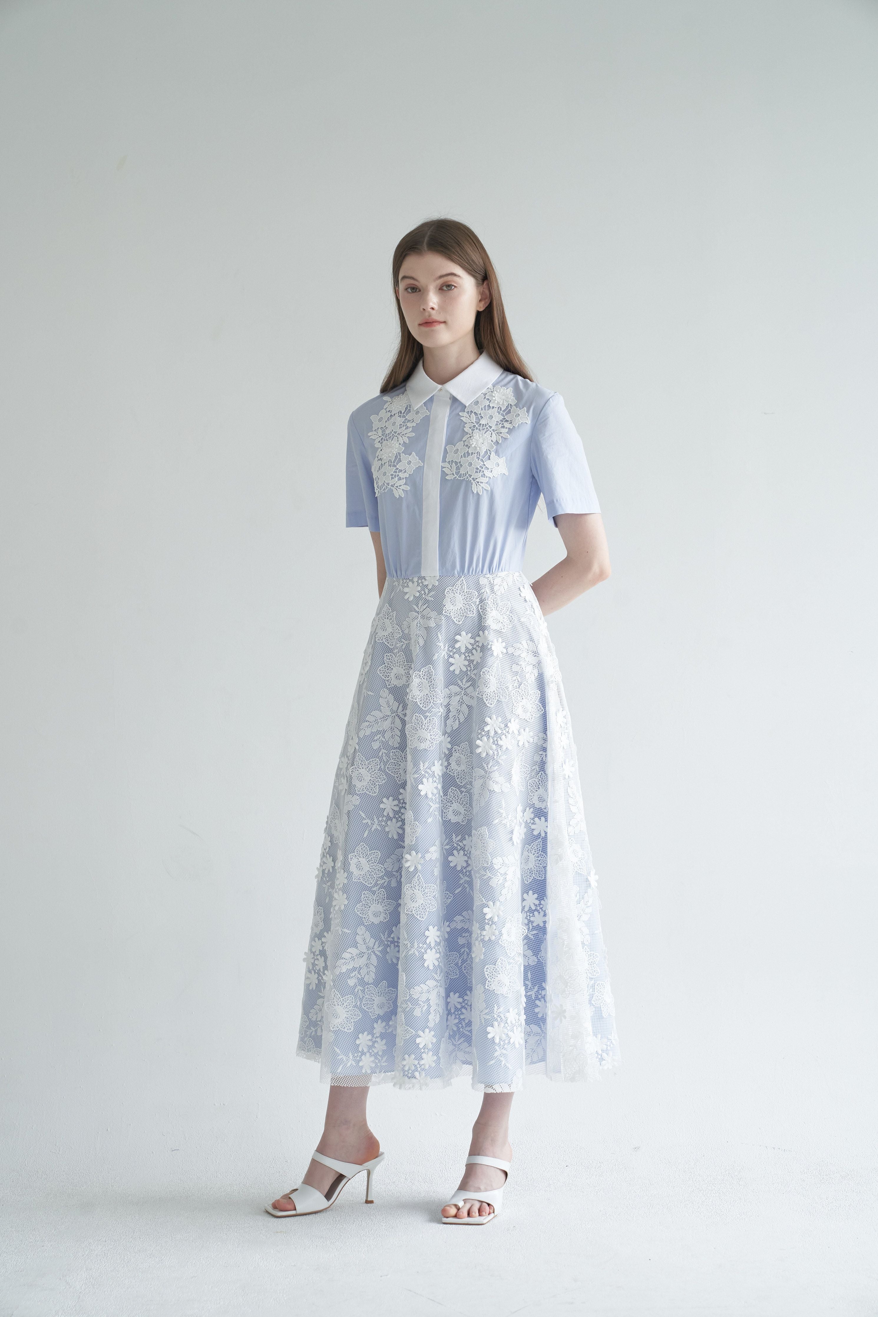 Estella.K Nora Lace Trim Dress